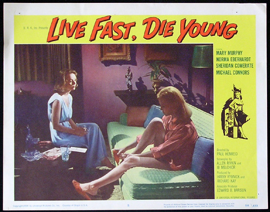 2000 US LIVE FAST DIE YOUNG 1958 Bad Girl Norma Eberhardt Lobby card 5 