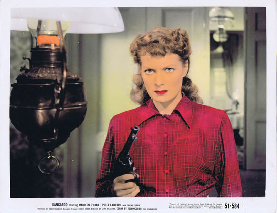 KANGAROO 1952 Maureen O'Hara with a gun Rare US Colour ...