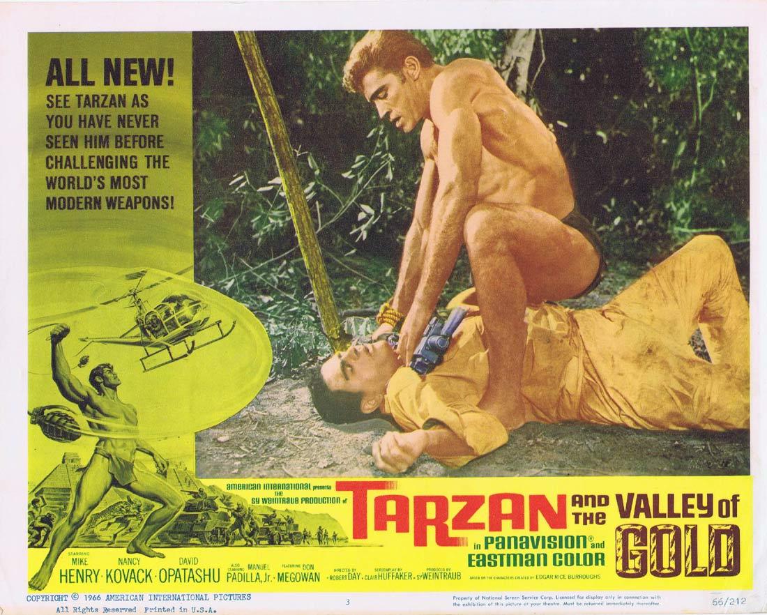 TARZAN AND THE VALLEY OF GOLD MIKE HENRY LOBBY CARD