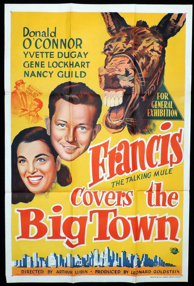 FRANCIS COVERS THE BIG TOWN Original One sheet Movie ...