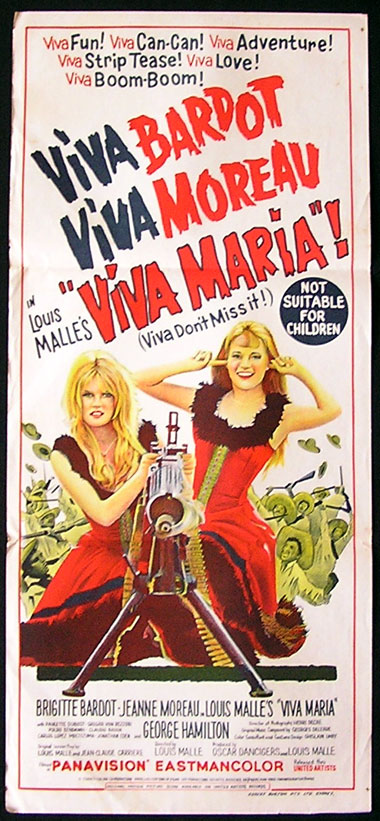 VIVA MARIA Daybill Movie poster 1965 Brigitte Bardot Louis Malle