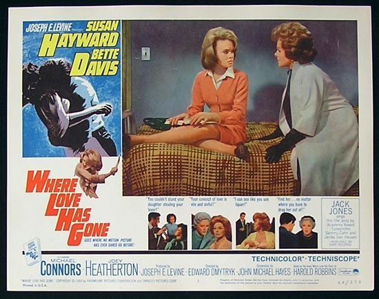 WHERE LOVE HAS GONE ’64 Susan Hayward-Bette Davis Lobby Card #3