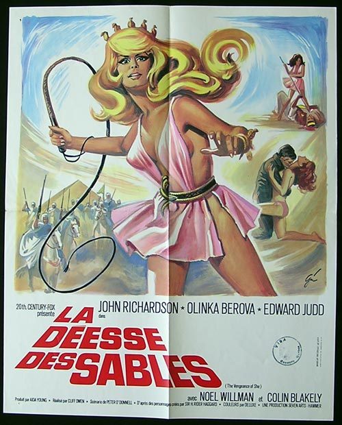 VENGEANCE OF SHE Movie Poster 1968 Hammer Horror RARE French