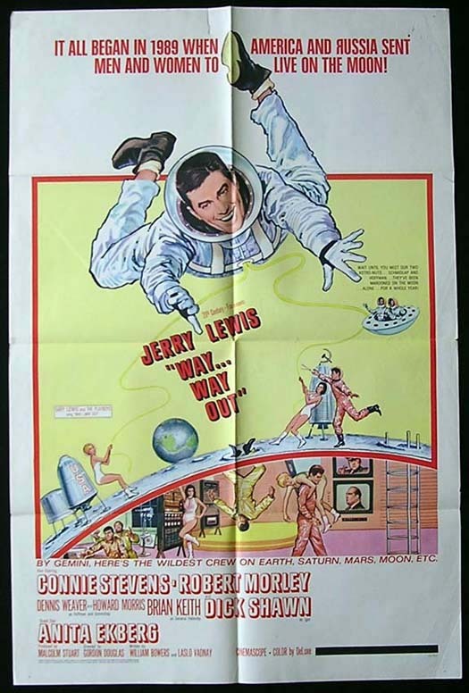 WAY WAY OUT Movie Poster 1966 Jerry Lewis US One sheet