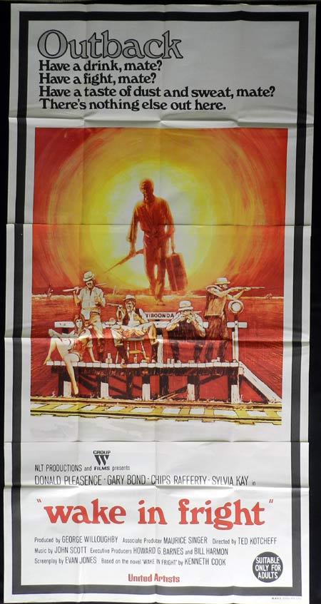 WAKE IN FRIGHT aka OUTBACK 3 sheet movie poster Chips Rafferty