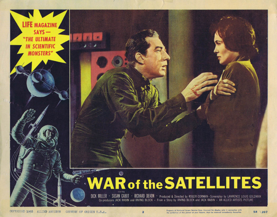 WAR OF THE SATELLITES Lobby Card 2 1958 Science Fiction Sci Fi