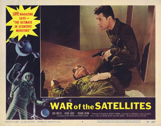 WAR OF THE SATELLITES Lobby Card 3 1958 Science Fiction Sci Fi