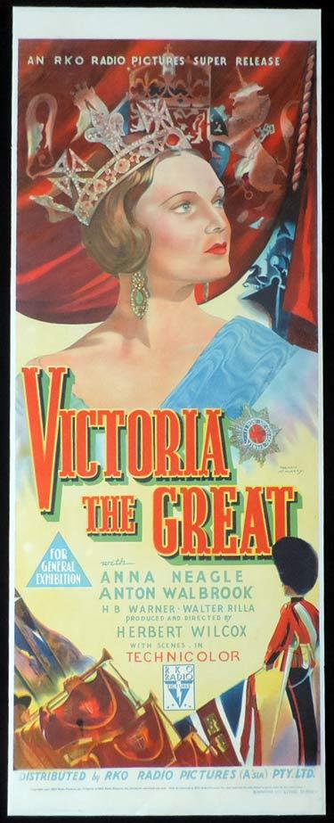 VICTORIA THE GREAT Long Daybill Movie poster 1937 Anna Neagle Norman McMurray art