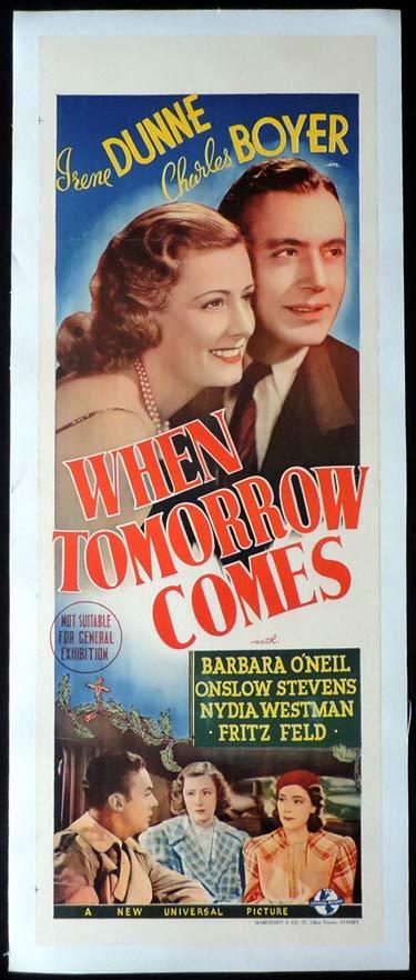 WHEN TOMORROW COMES Long Daybill Movie poster 1939 Charles Boyer Irence Dunne