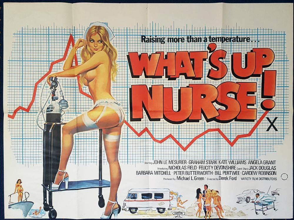 WHAT’S UP NURSE British Quad Movie poster TOM CHANTRELL artwork