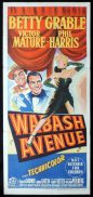 WABASH AVENUE Original Daybill Movie Poster Betty Grable