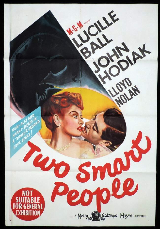 TWO SMART PEOPLE Original One sheet Movie Poster LUCILLE BALL John Hodiak