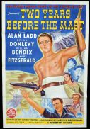 TWO YEARS BEFORE THE MAST Original One sheet Movie Poster ALaN LADD Brian Donlevy