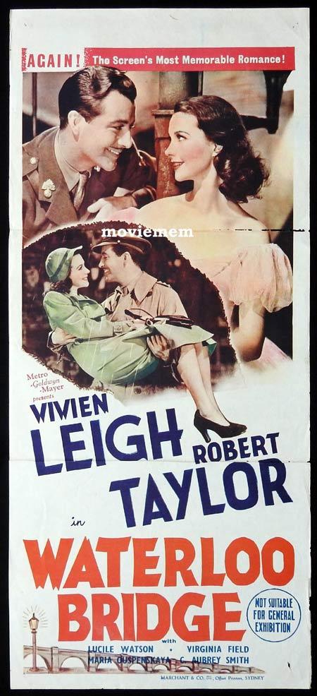 WATERLOO BRIDGE MOVIE POSTER Vivien Leigh RARE VINTAGE 