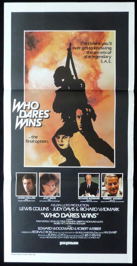 WHO DARES WINS Original daybill Movie Poster Lewis Collins Judy Davis
