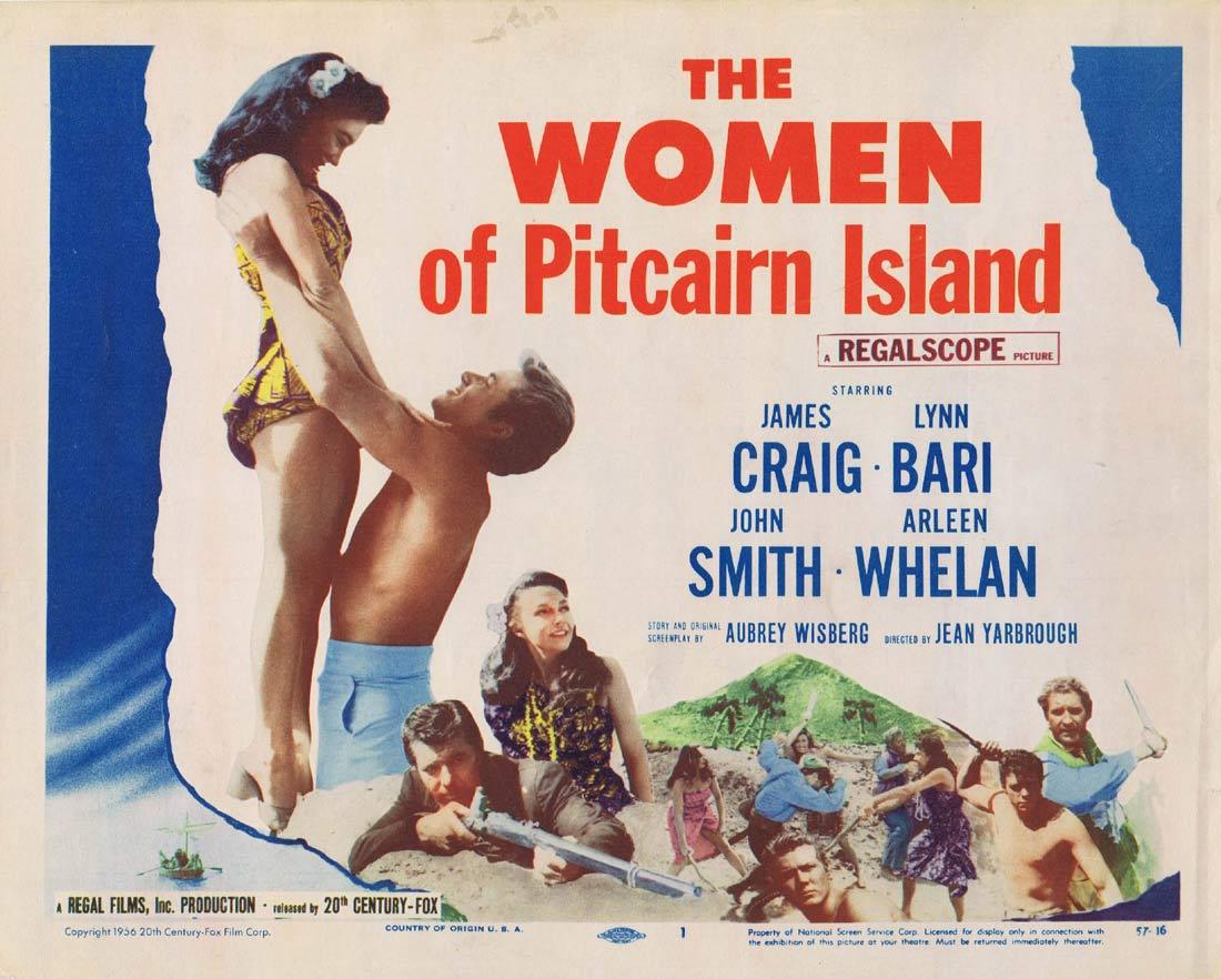 WOMEN OF PITCAIRN ISLAND Title Lobby Card 1957 James Craig