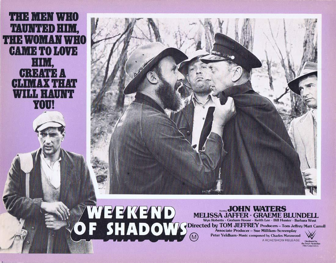 WEEKEND OF SHADOWS Original Lobby Card 6 John Waters Australian Film