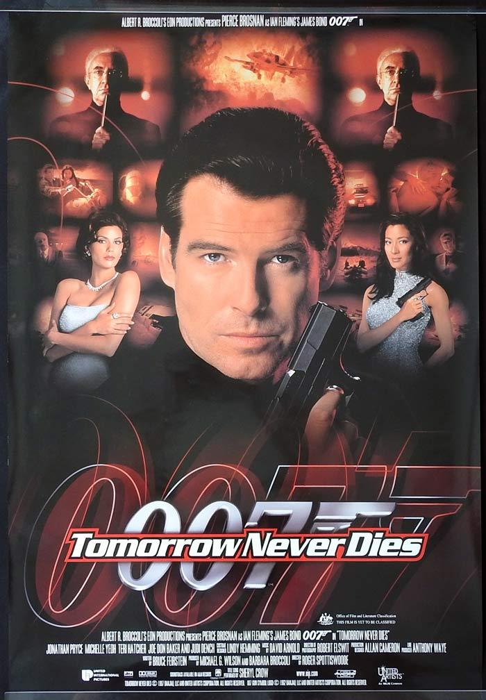 TOMORROW NEVER DIES One sheet Movie Poster DS 1999 James Bond 007 “B”