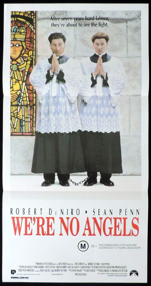 WE’RE NO ANGELS Rare Daybill Movie Poster Robert De Niro Sean Penn Demi Moore