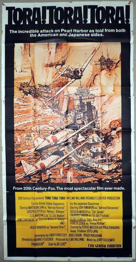 TORA TORA TORA Original 3 Sheet Movie Poster Attack on Pearl Harbour