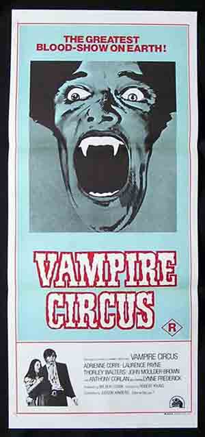VAMPIRE CIRCUS Original Daybill Movie poster Hammer Horror