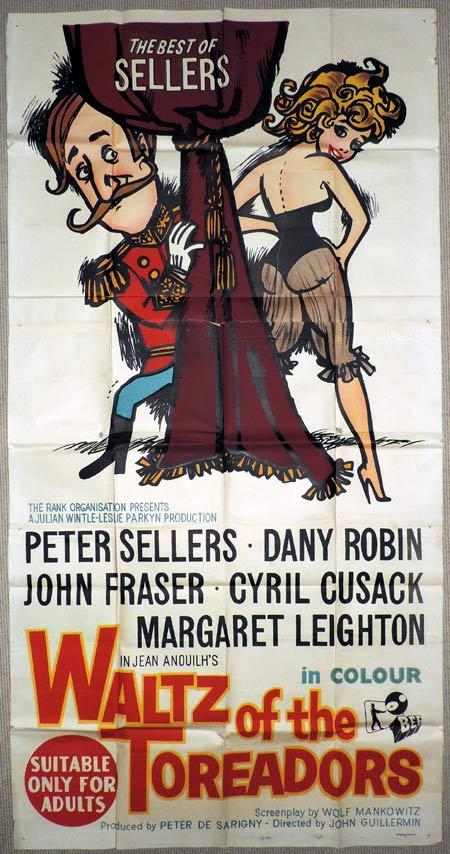 WALTZ OF THE TOREADORS Original 3 Sheet Movie Poster Peter Sellers