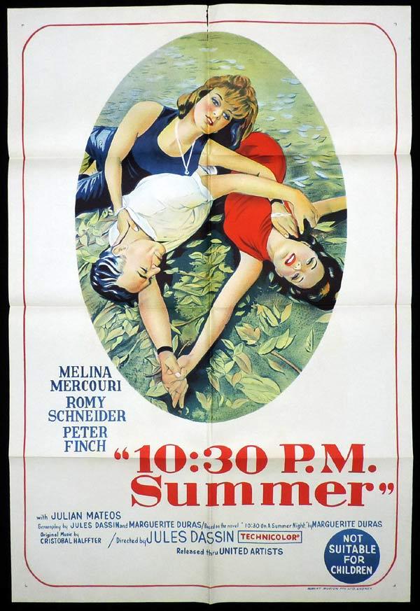 10:30 PM SUMMER One Sheet Movie Poster Jules Dassin Peter Finch