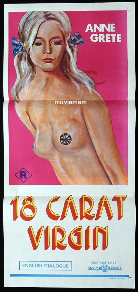 18 CARAT VIRGIN Original Daybill Movie poster Sexploitation Nicole Vadim Cherry Sundey