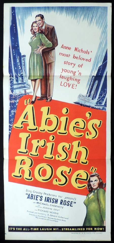 ABIE’S IRISH ROSE Original Daybill Movie Poster Michael Chekhov Joanne Dru