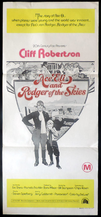 ACE ELI AND RODGER OF THE SKIES Daybill Movie poster Cliff Robertson