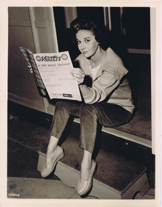 ADA 1961 Vintage Movie Still 5 Susan Hayward reads Variety Magazine