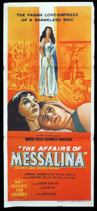 AFFAIRS OF MESSALINA Daybill Movie Poster Maria Felix