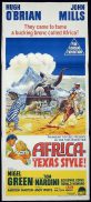 AFRICA TEXAS STYLE Original Daybill Movie Poster Hugh O'Brian John Mills Nigel Green