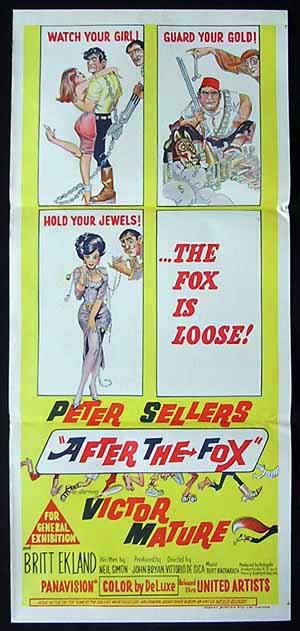 AFTER THE FOX Daybill Movie poster Peter Sellers Neil Simon