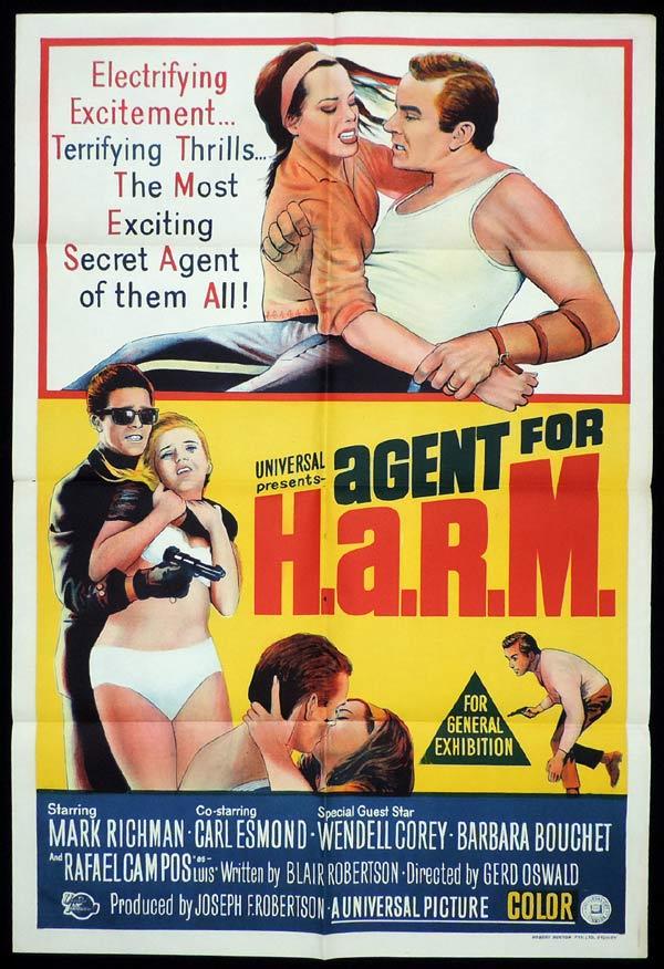 AGENT FOR HARM One Sheet Movie Poster Peter Mark Richman