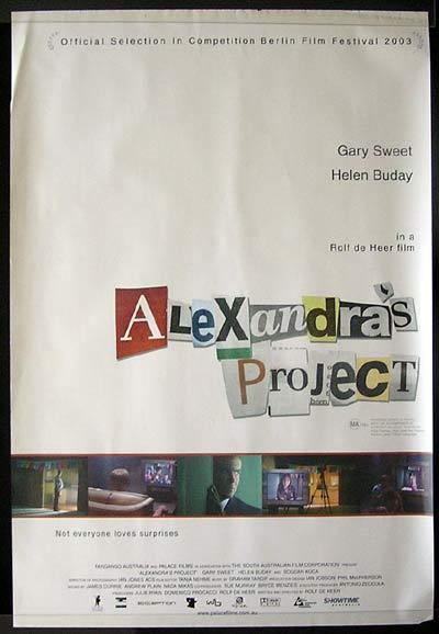 ALEXANDRA’S PROJECT 2003 1 sheet Movie poster Gary Sweet