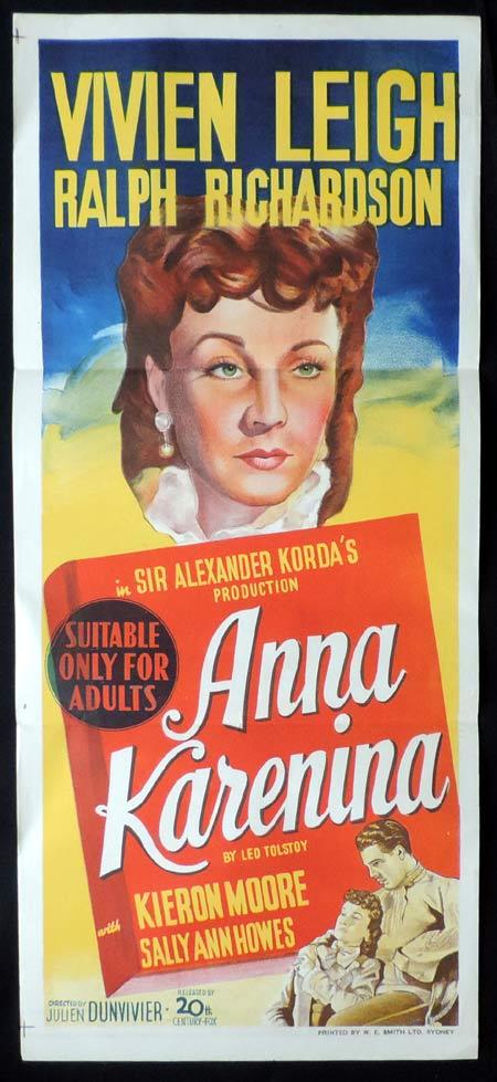 ANNA KARENINA Original Daybill Movie Poster Vivien Leigh Ralph Richardson