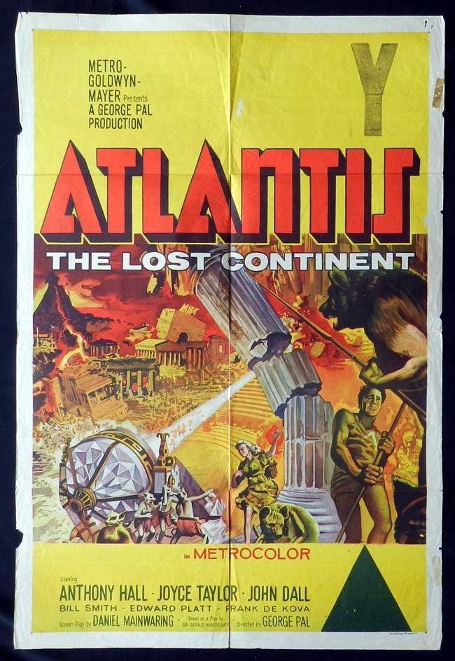 ATLANTIS THE LOST CONTINENT One Sheet Movie Poster George Pal Science Fiction