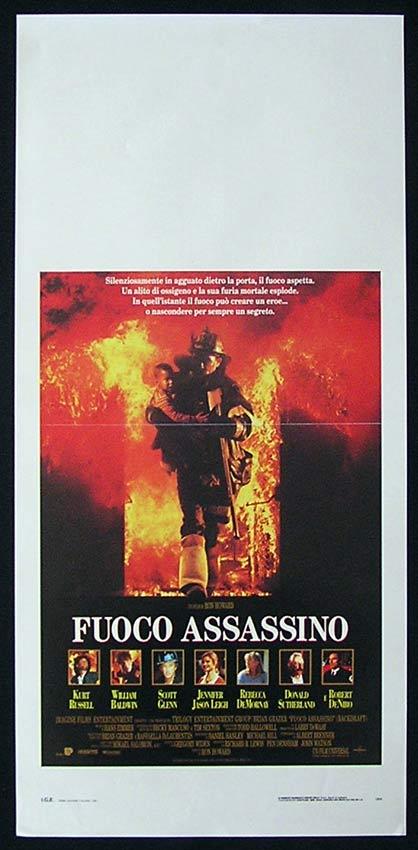 BACKDRAFT Italian Locandina Movie Poster Ron Howard Kurt Russell