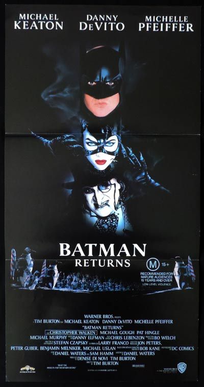 BATMAN RETURNS Daybill Movie poster Michael Keaton