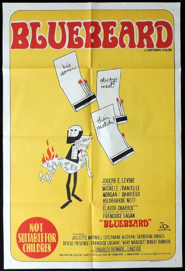BLUEBEARD One Sheet Movie Poster Claude Chabrol