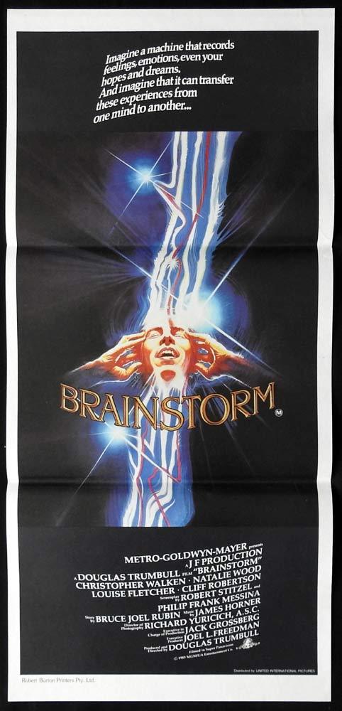 BRAINSTORM Original Daybill Movie Poster Christopher Walken Natalie Wood