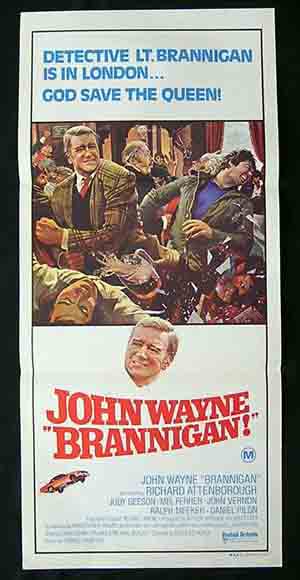 BRANNIGAN Original Daybill Movie poster John Wayne in England