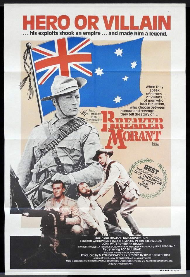 BREAKER MORANT One sheet Movie poster Edward Woodward “A”