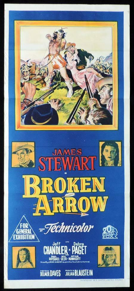 BROKEN ARROW Original Daybill Movie Poster James Stewart