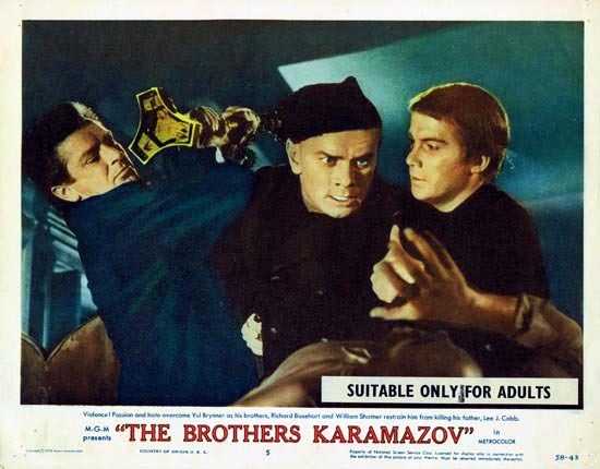 THE BROTHERS KARAMAZOV 1958 Lobby Card 5 Yul Brynner