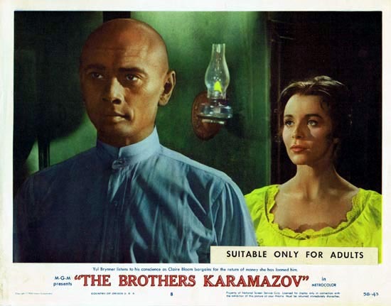 THE BROTHERS KARAMAZOV 1958 Lobby Card 8 Yul Brynner