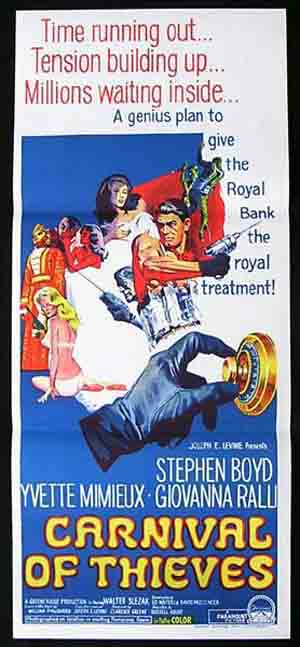 CARNIVAL OF THIEVES Original Daybill Movie poster Stephen Boyd