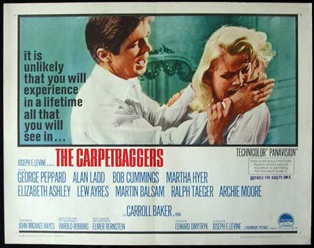 CARPETBAGGERS ’64-Peppard US HALF SHEET poster