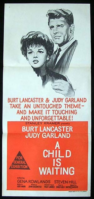 A CHILD IS WAITING Daybill Movie poster Judy Garland